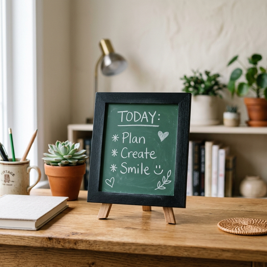 Mini Desk Chalk Board for desktop use