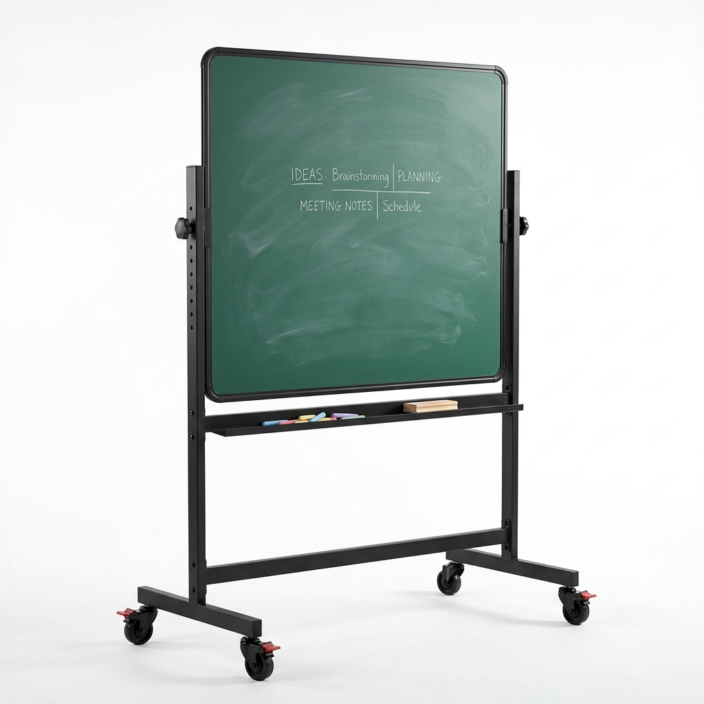 Double-Sided Rolling Portable Chalk Board